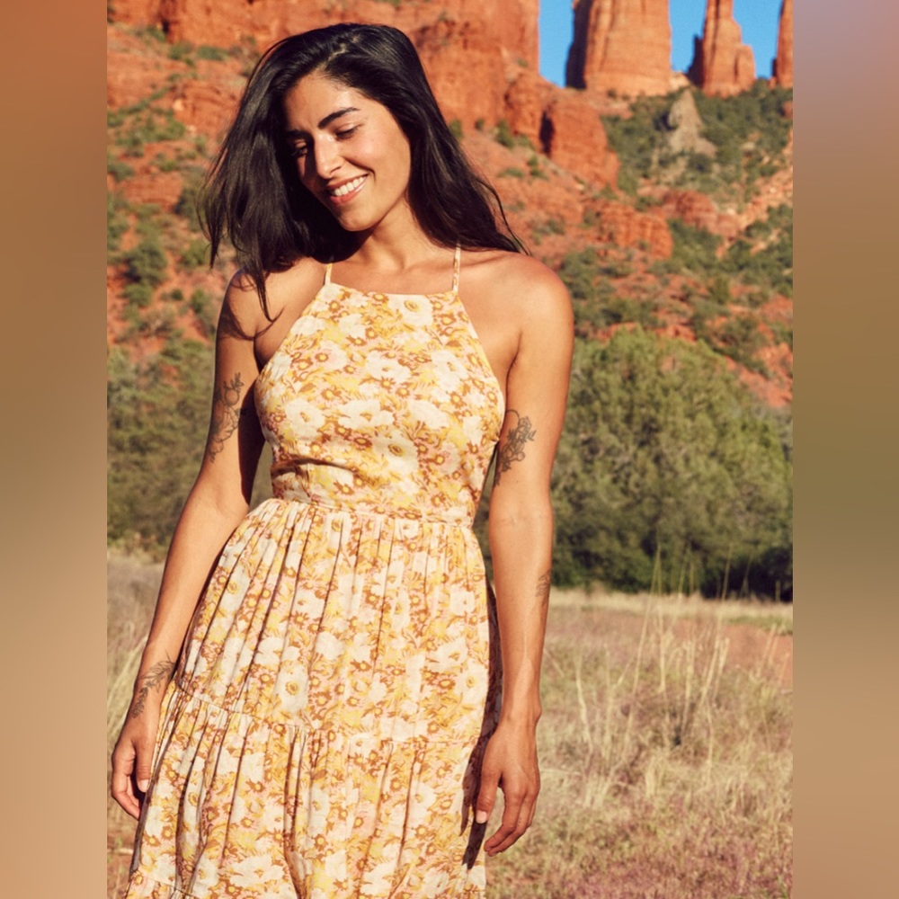 Christy Dawn Delphine Dress in Matilija Poppy Orange